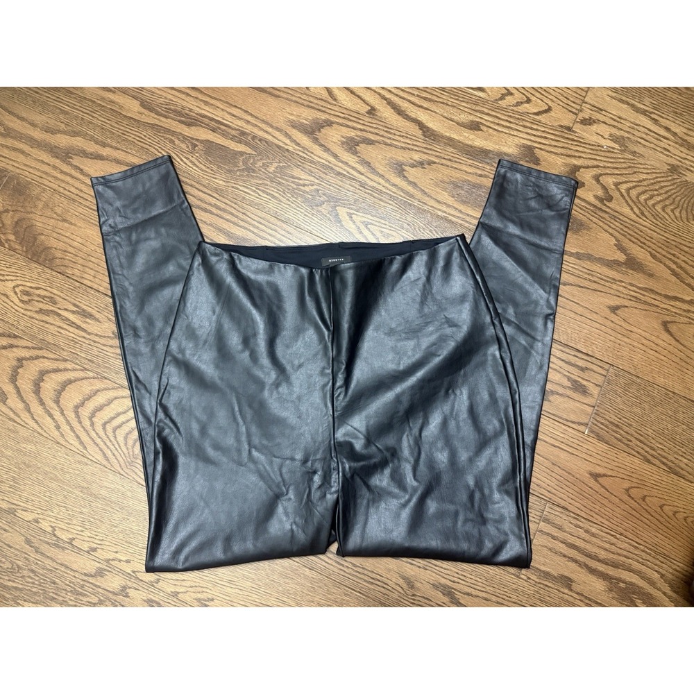 HALOGEN Nordstrom Sz 1X Faux Leather Black Leggings Trousers Pants Party Glam - Picture 2 of 11